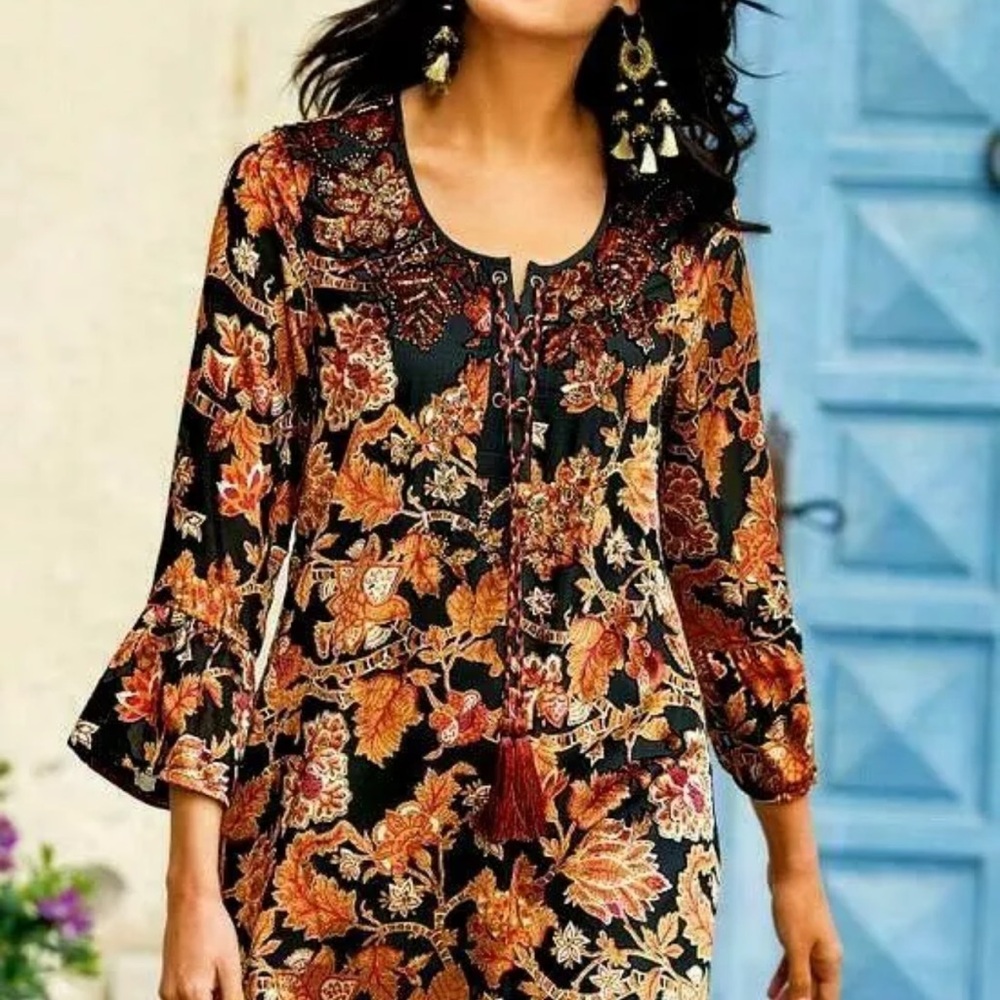 Soft Surroundings (L) Women's  Luxurious Cinque Terre Tunic